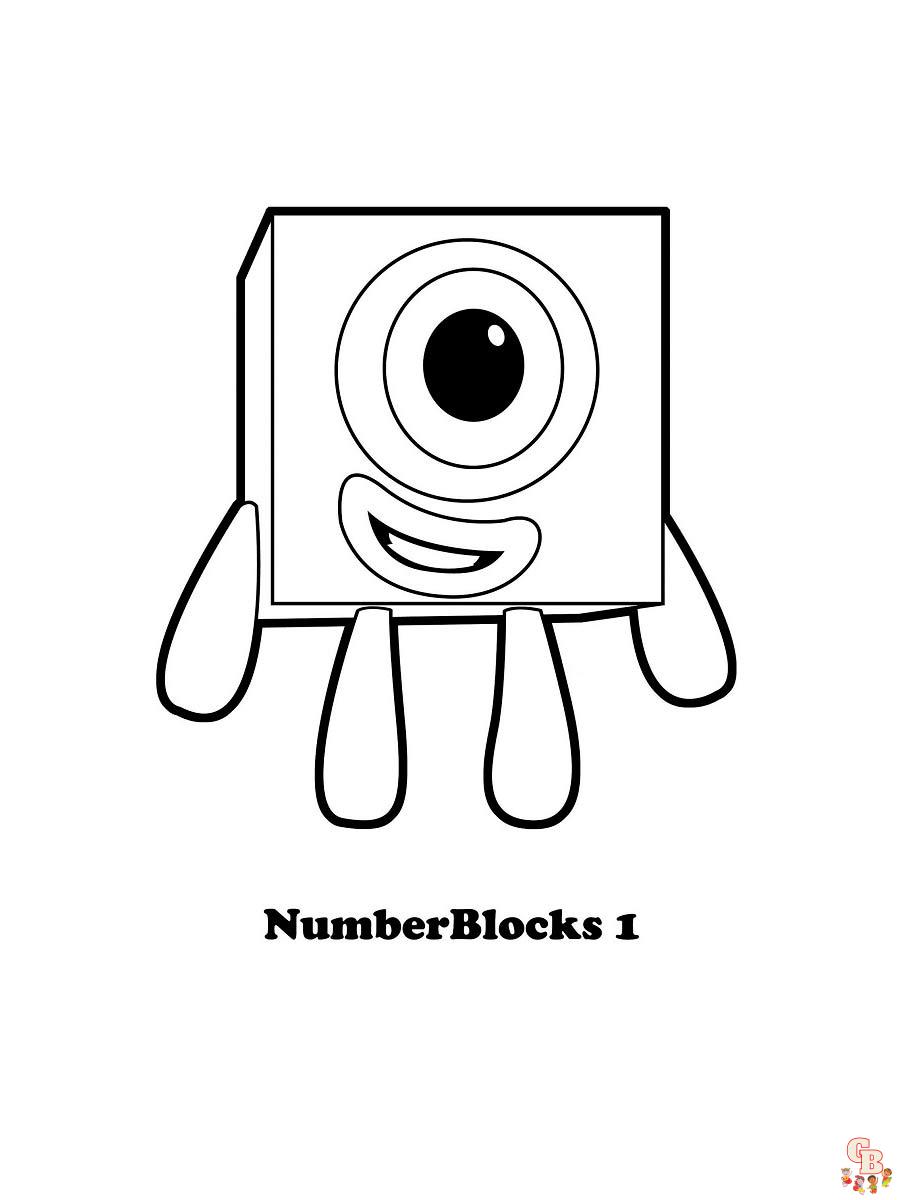 Numberblocks Coloring Pages 13