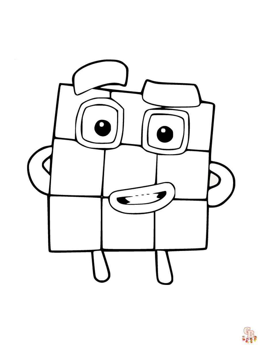 Numberblocks Coloring Pages 17