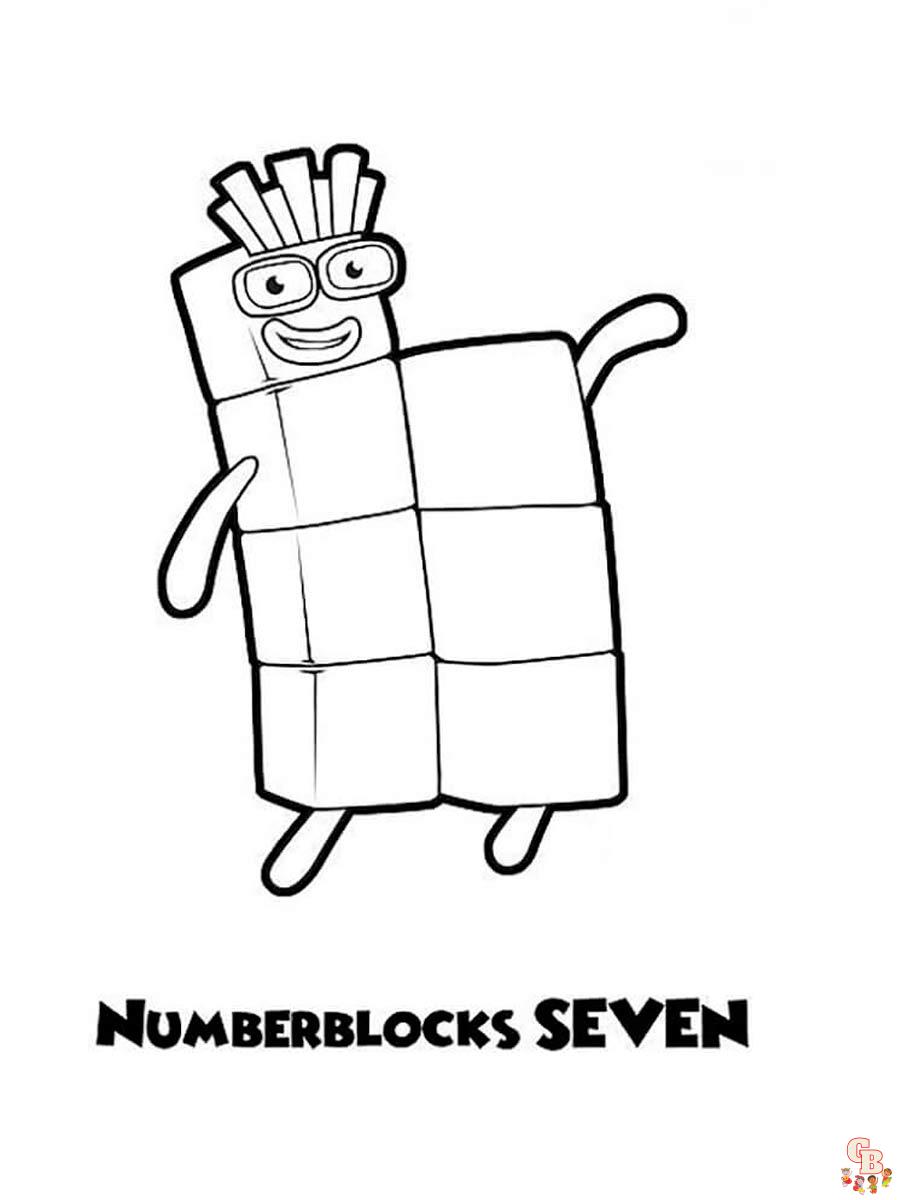 Numberblocks Coloring Pages 23