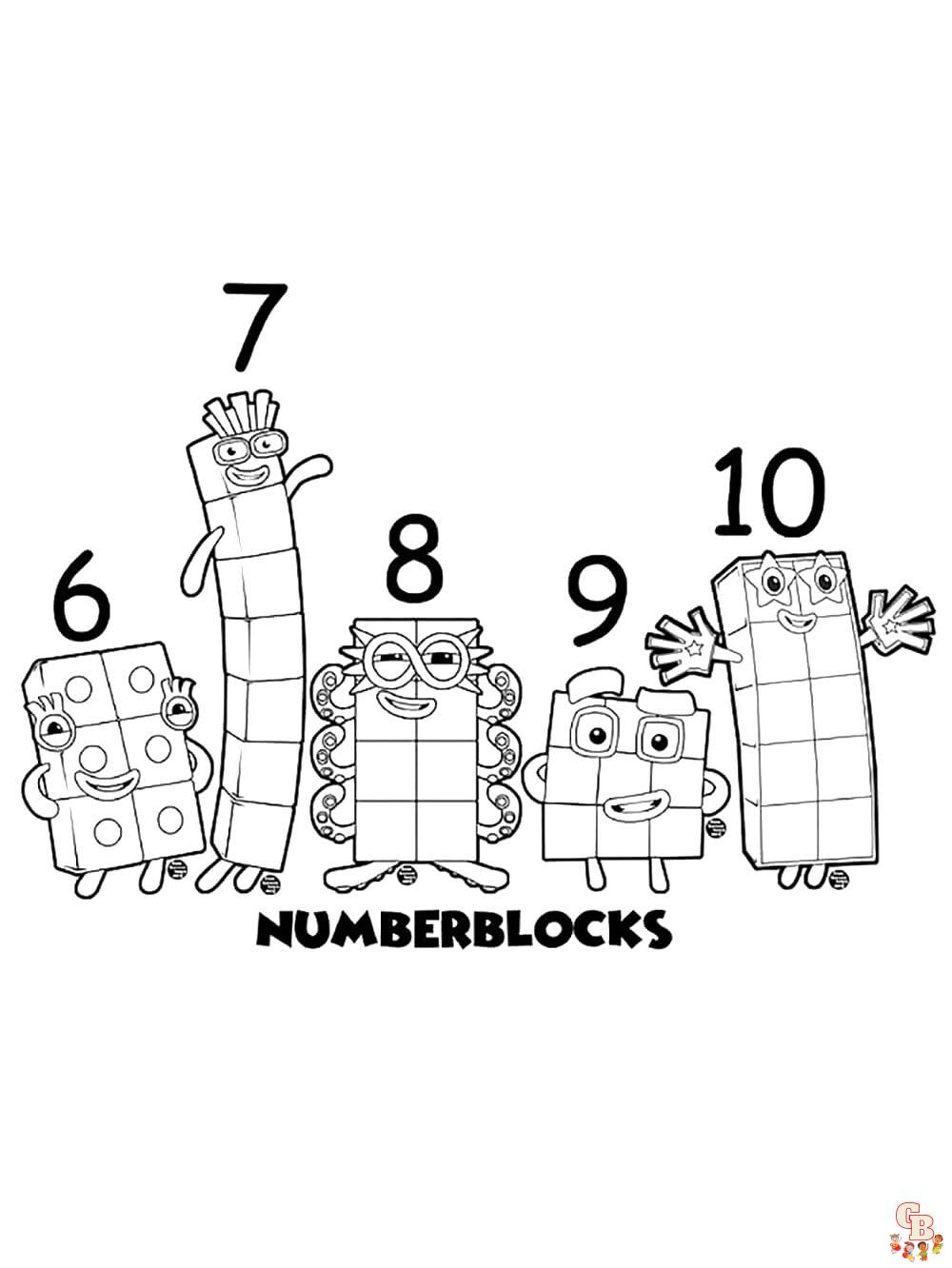 Numberblocks Coloring Pages