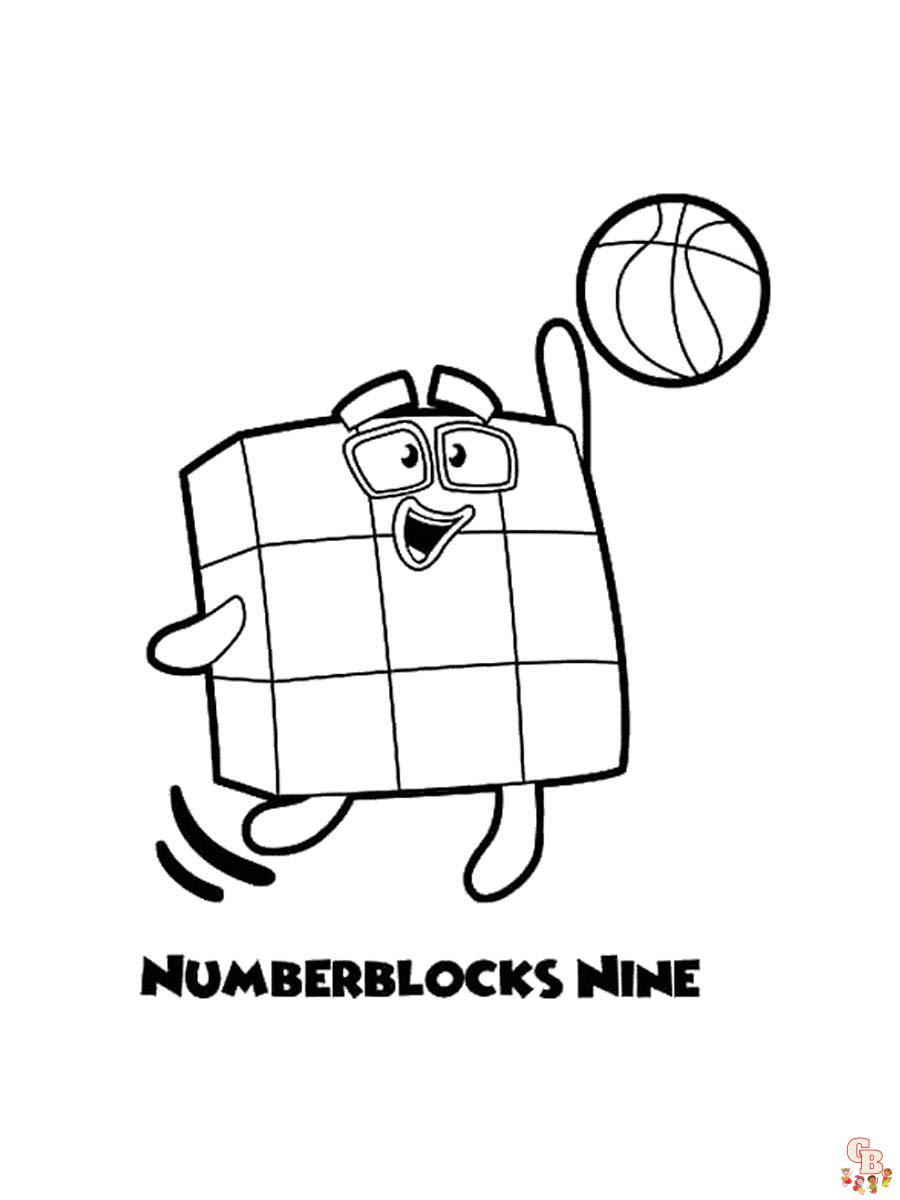 Numberblocks Coloring Pages 33