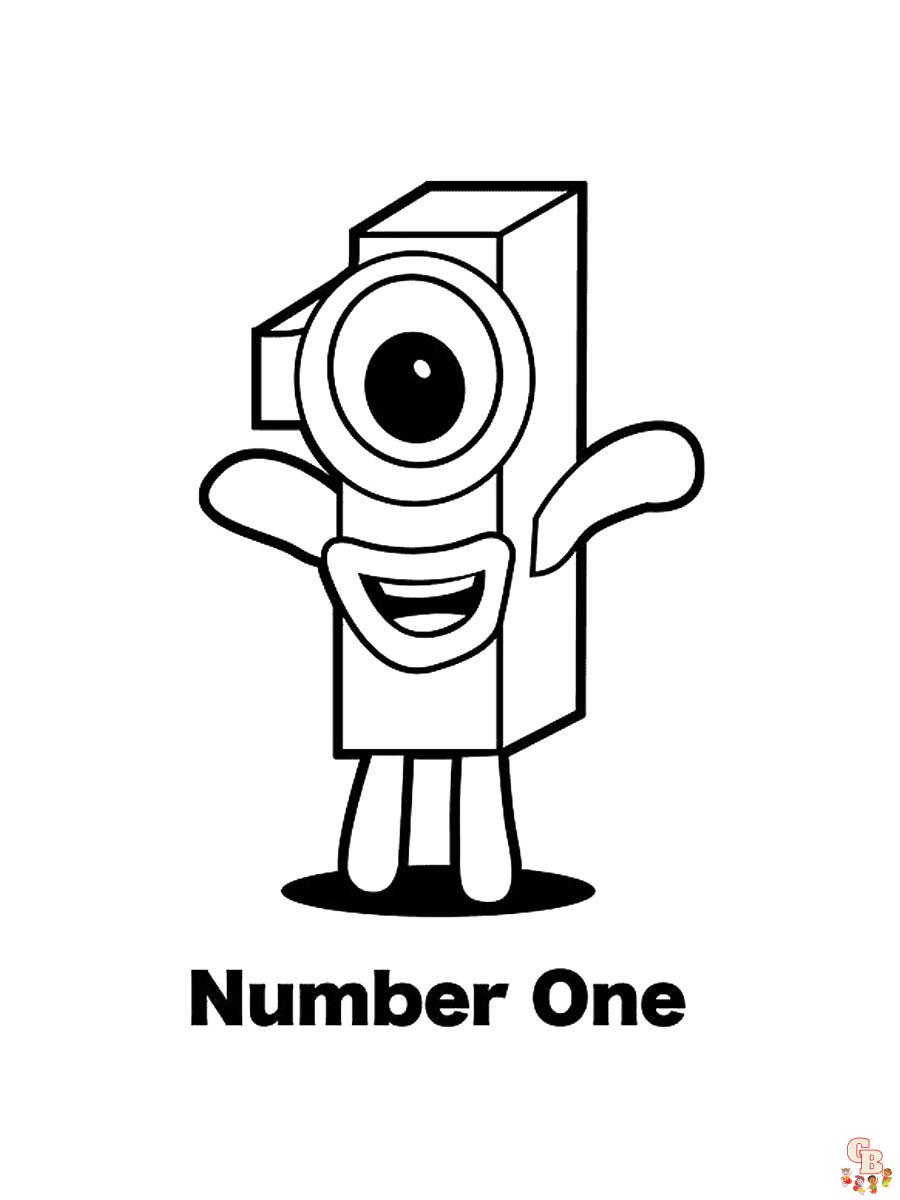 Numberblocks Coloring Pages 9