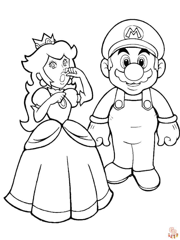 Princess Peach Coloring Pages 7