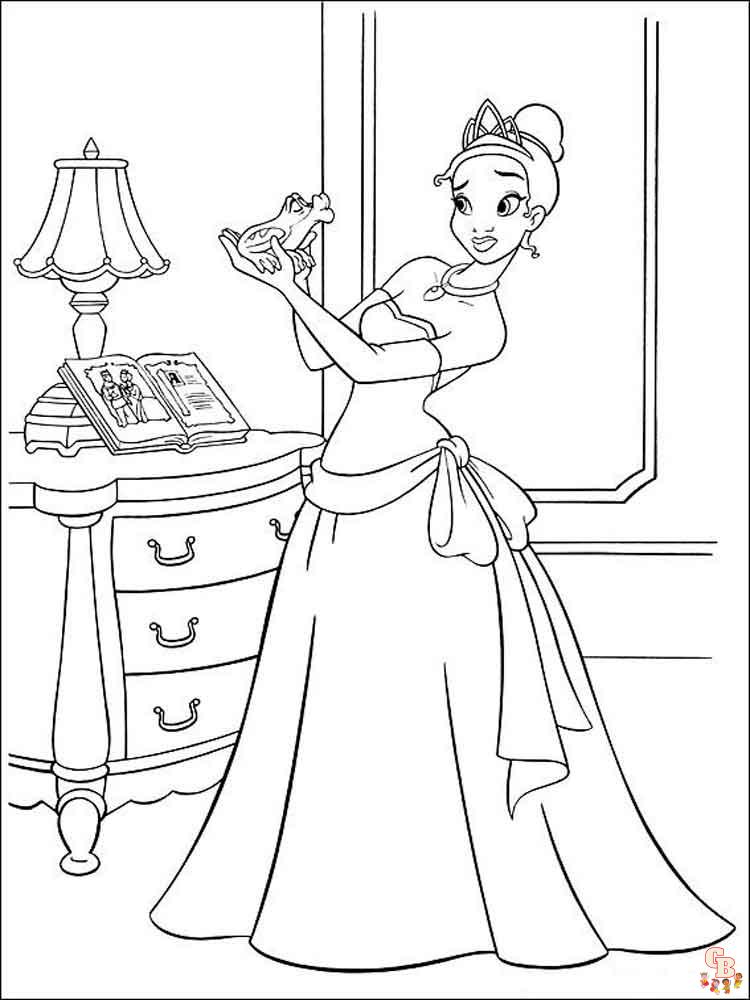 Princess Tiana Coloring Pages 11