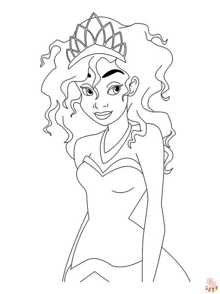 Desenhos para Colorir Princesa Tiana 13