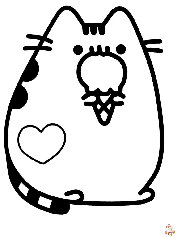 Pusheen coloring pages 1