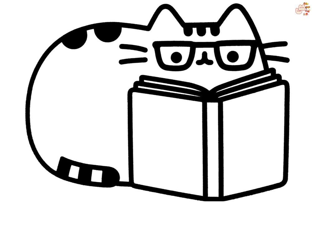 Pusheen coloring pages 10