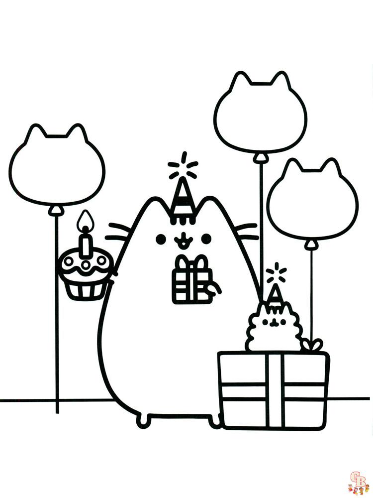 Pusheen dibujos para colorear 12