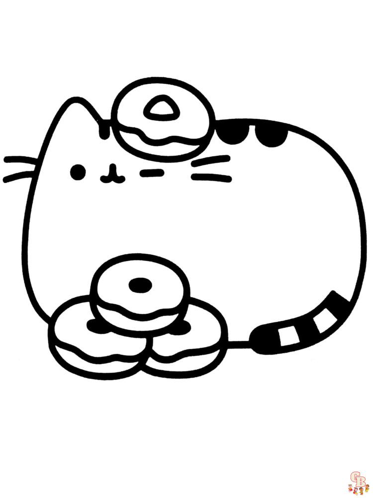 Pusheen coloring pages 15