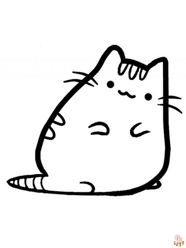 Pusheen coloring pages 18