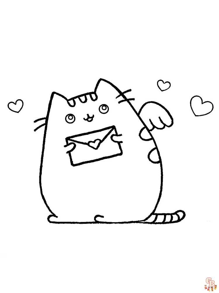 Pusheen coloring pages 23