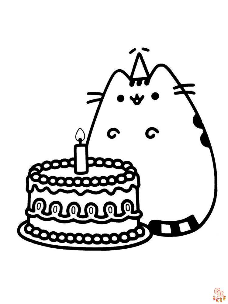 Pusheen coloring pages 26