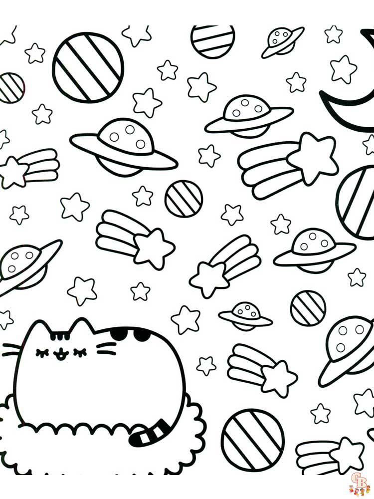 Pusheen coloring pages 29