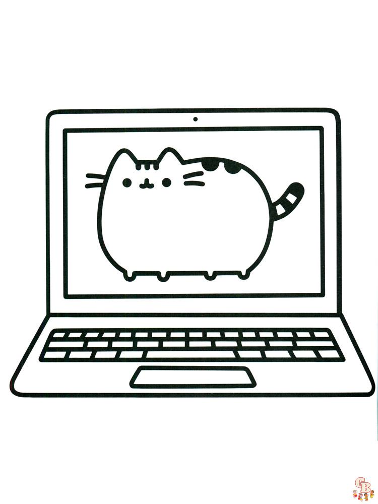 Pusheen coloring pages 3