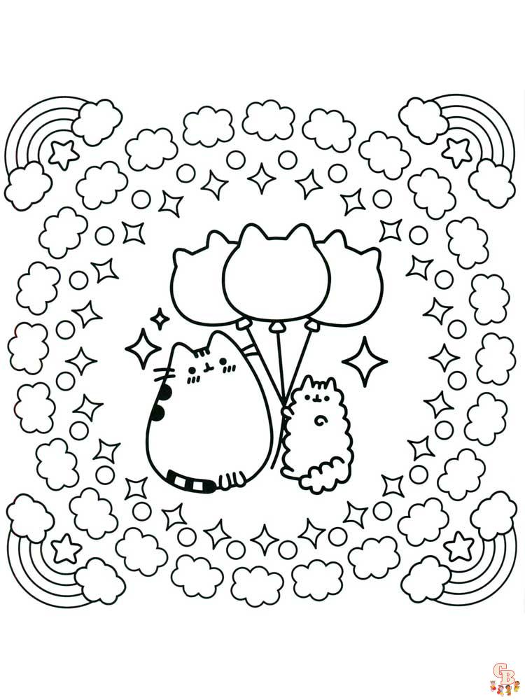 Pusheen coloring pages 30