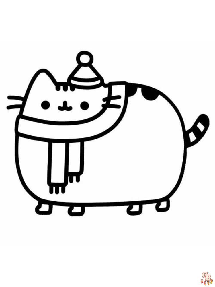 Pusheen coloring pages 33