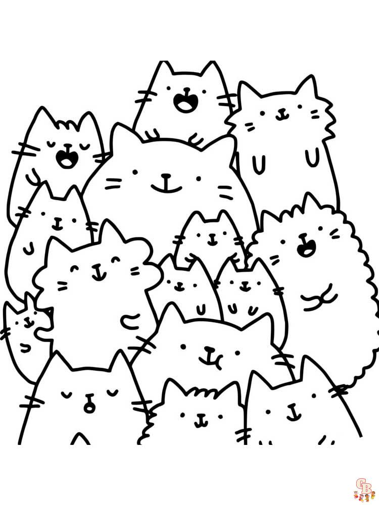 Pusheen coloring pages 35