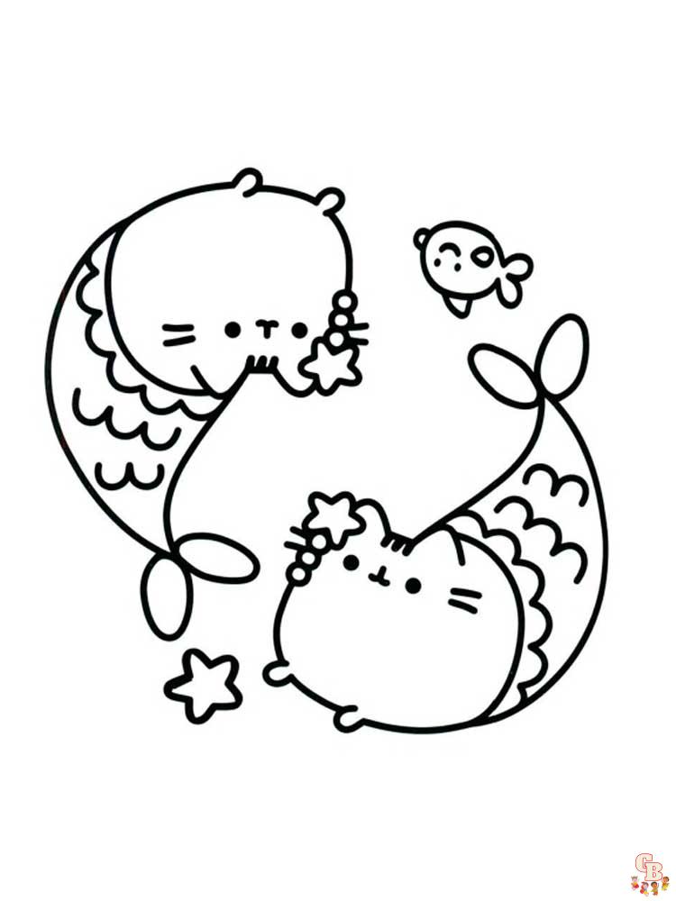 Pusheen coloring pages 36
