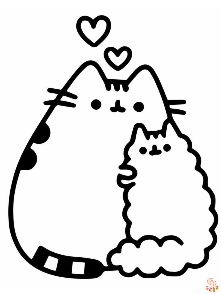 Pusheen coloring pages 38
