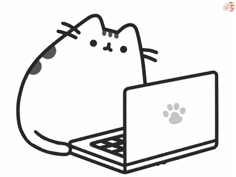 Pusheen coloring pages 4