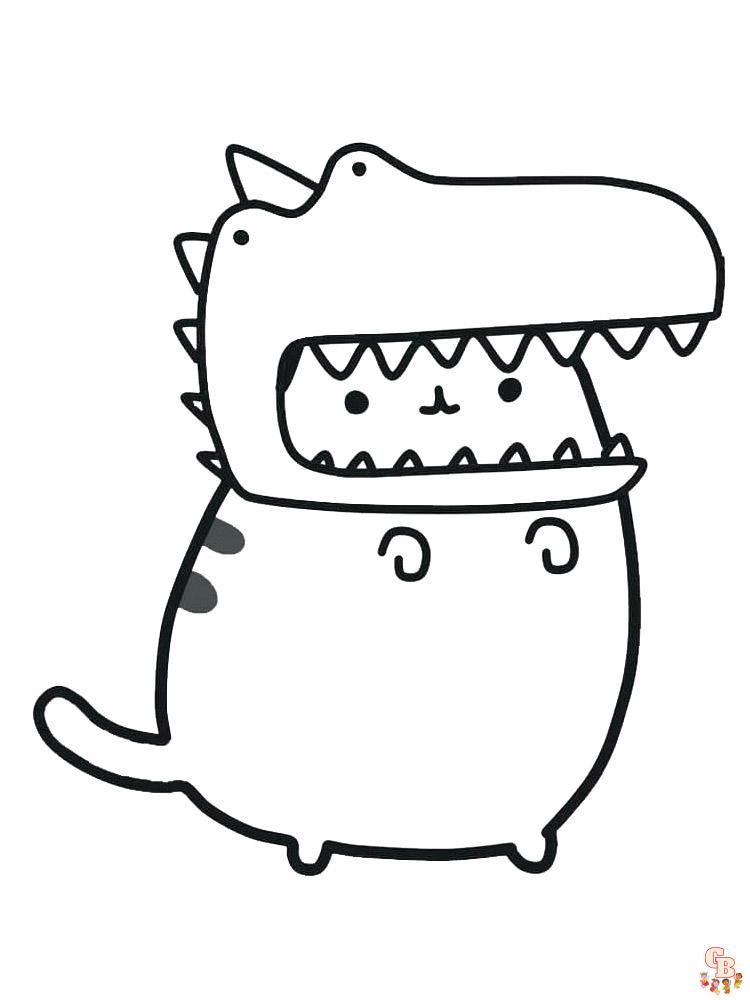 Pusheen coloring pages 40