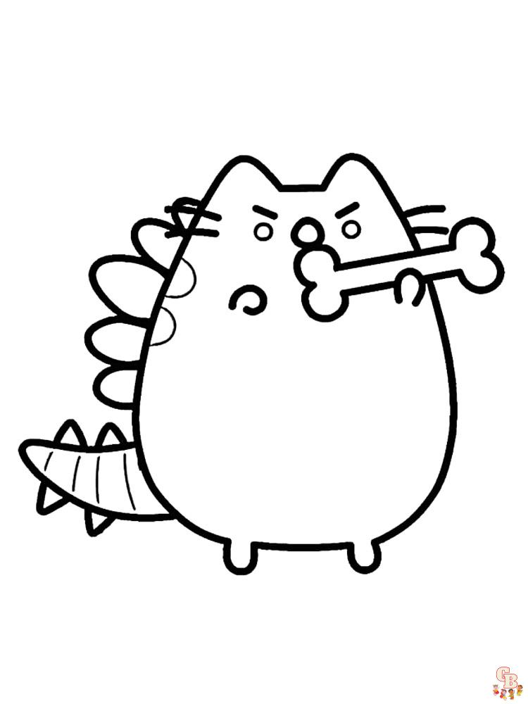 Pusheen Coloring Pages Free Printable for Kids GBcoloring