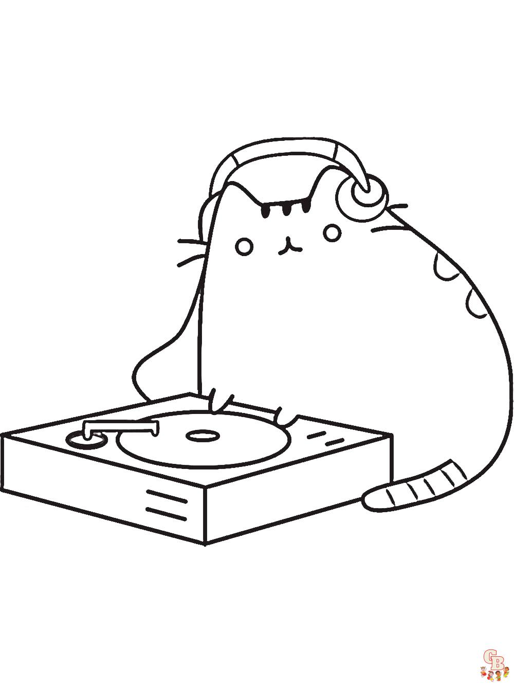 Pusheen coloring pages 42
