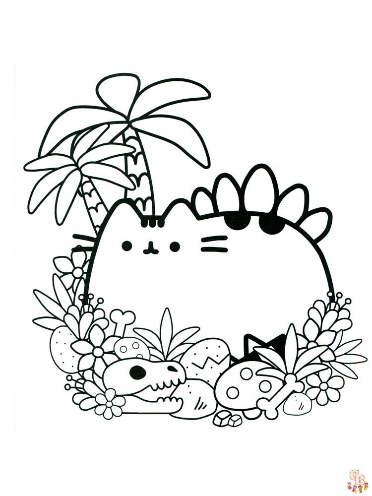 Pusheen coloring pages 44