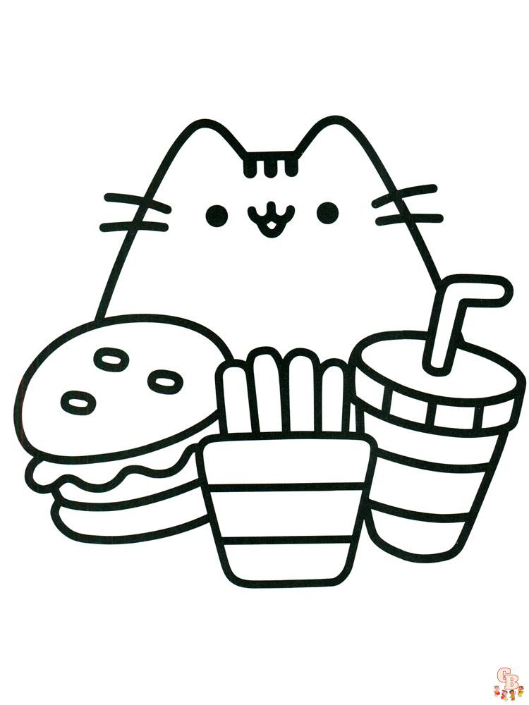 Pusheen coloring pages 45