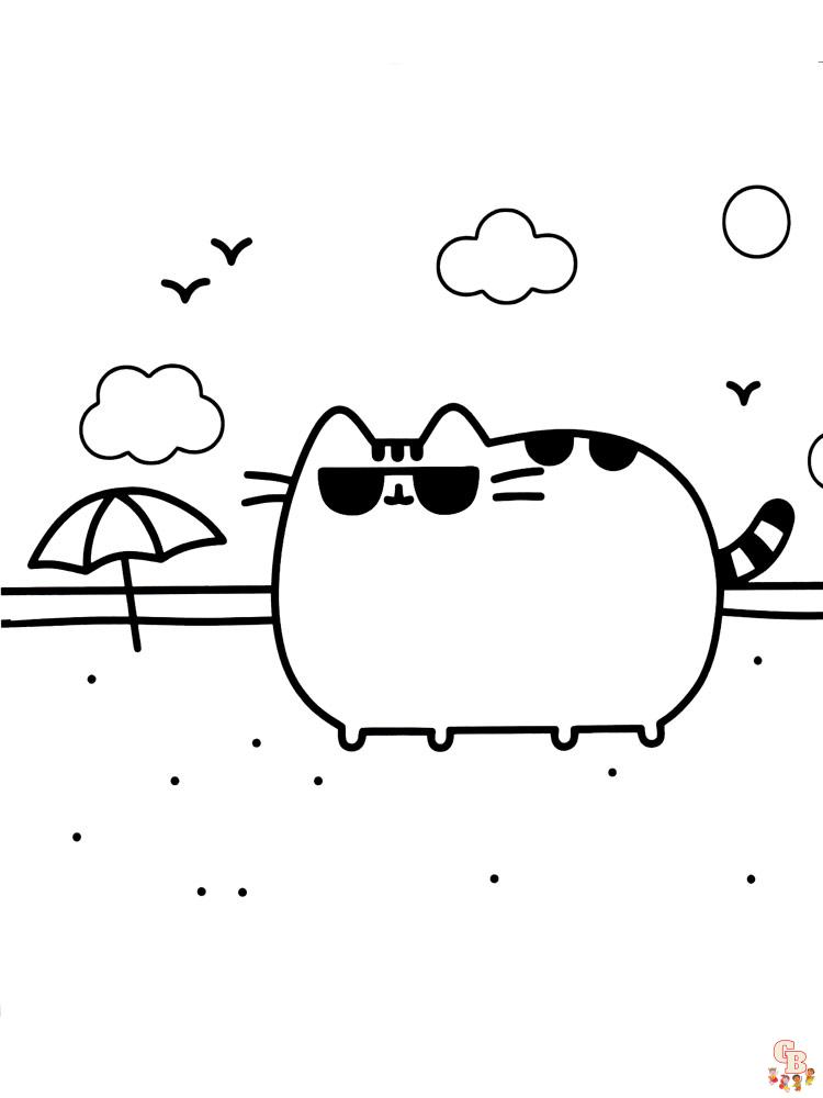 Pusheen coloring pages 46