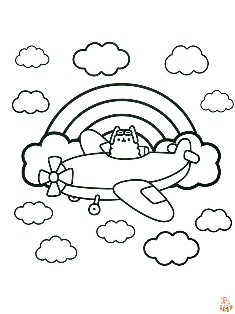 Pusheen coloring pages 48