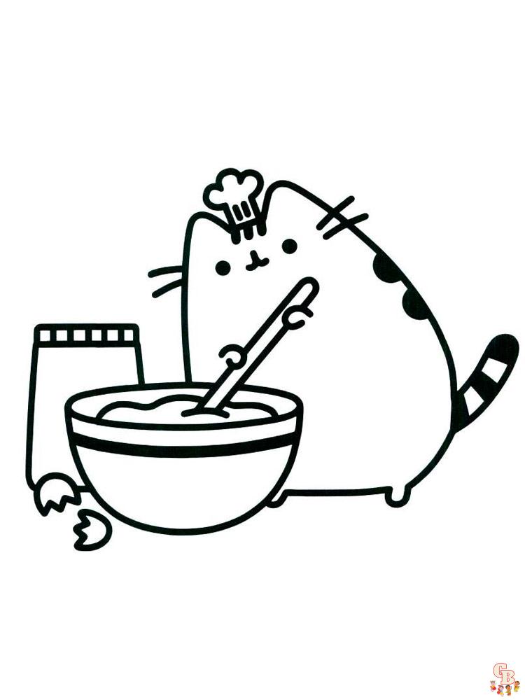 Pusheen coloring pages 5