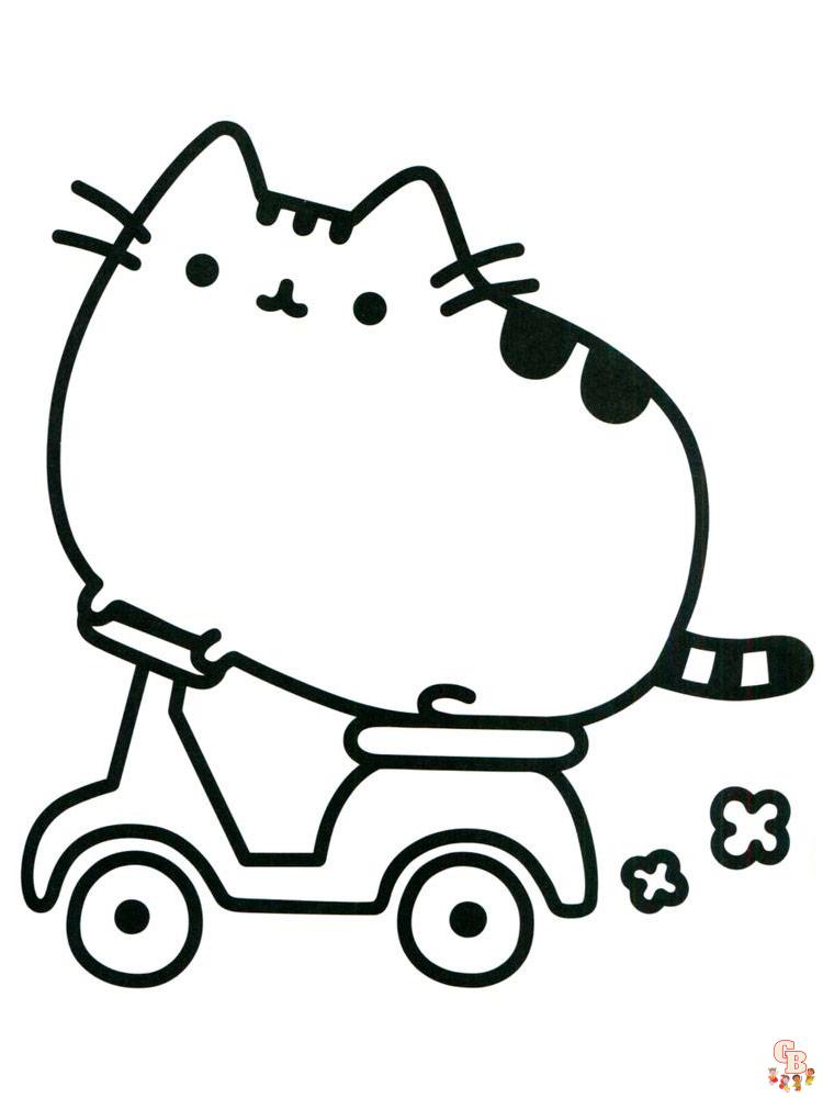 Pusheen coloring pages 8