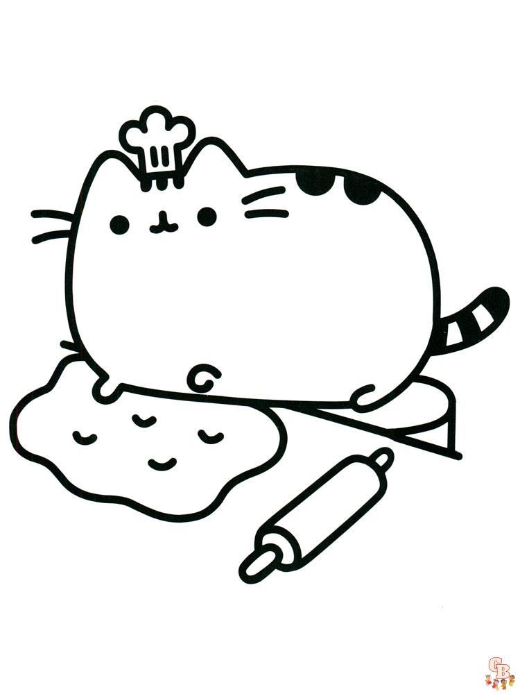 Pusheen coloring pages 9