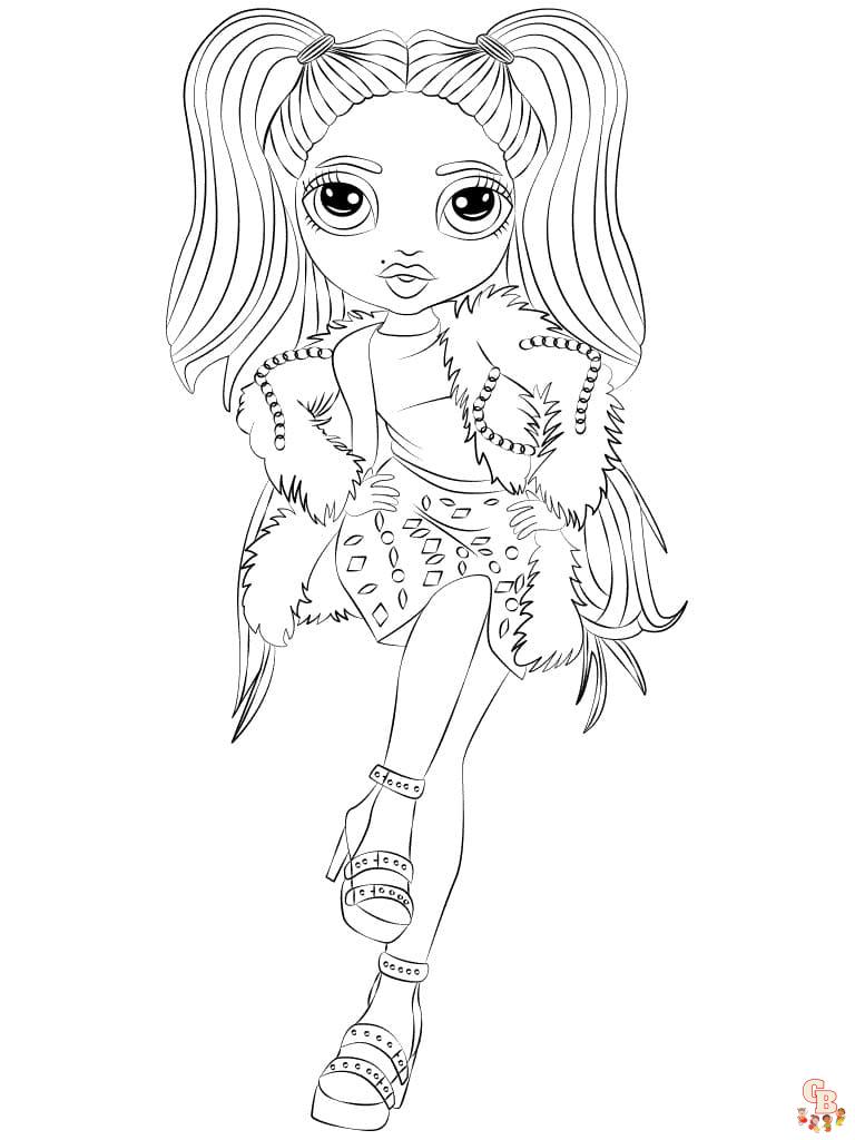Rainbow High Coloring Pages   Free Printable Rainbow High Coloring ...