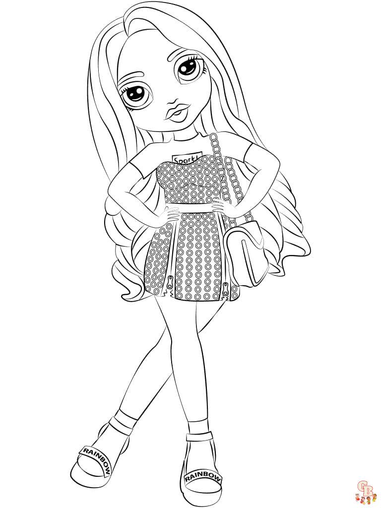 Rainbow High Coloring Pages