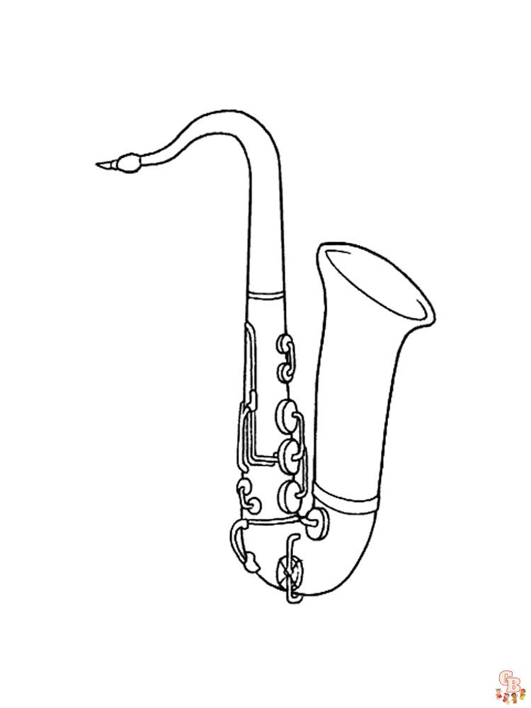 Saxophone Coloring Pages 10