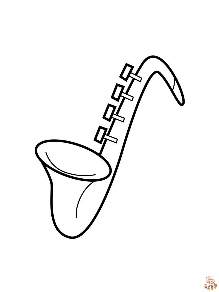 Saxophone Coloring Pages 13