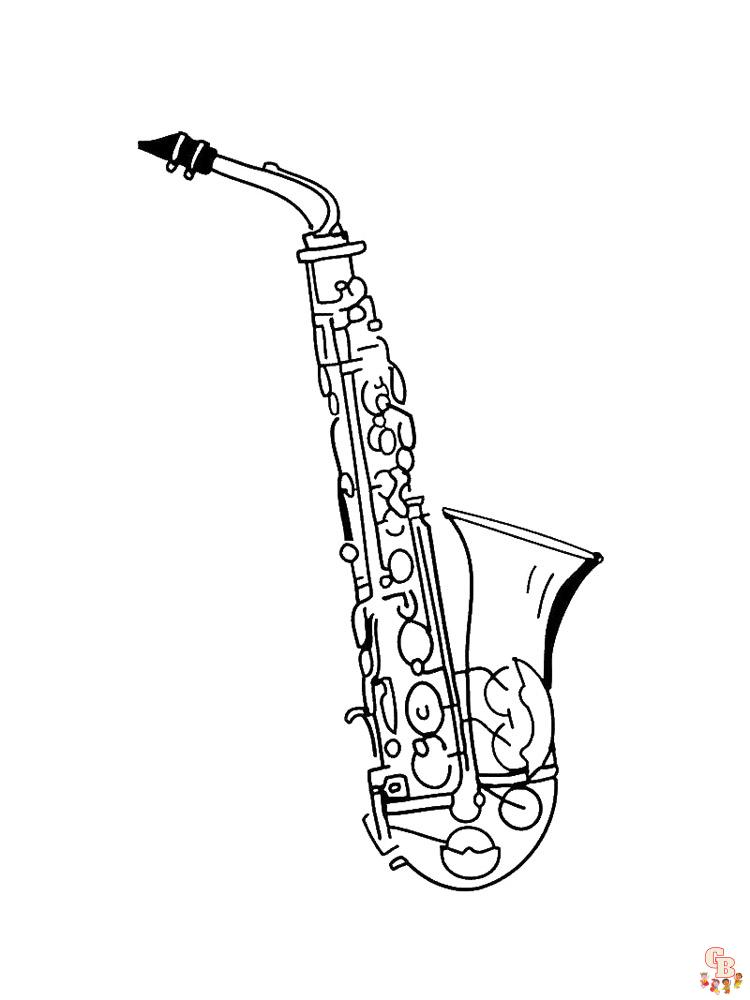 Saxophone Coloring Pages 14