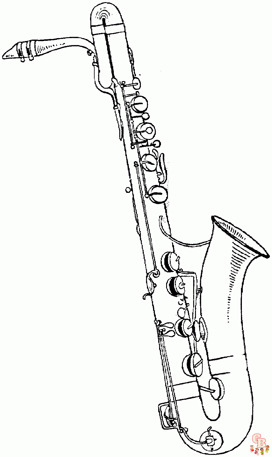 Saxophone Coloring Pages 2