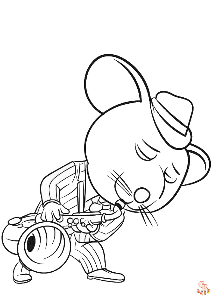 Saxophone Coloring Pages 3