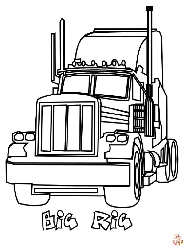 Semi Truck Coloring Pages