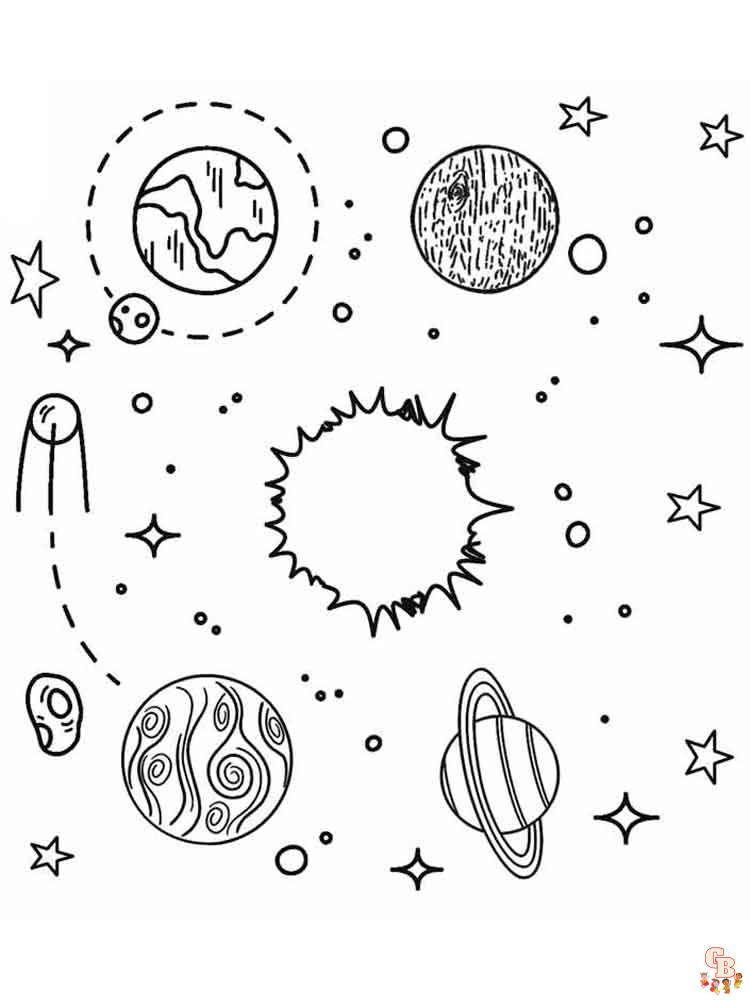 Solar System coloring pages 16