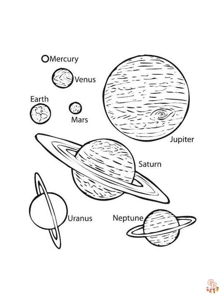 Solar System coloring pages 9