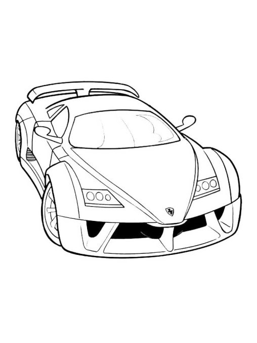 Free Printable Sports Car Coloring Pages for Kids