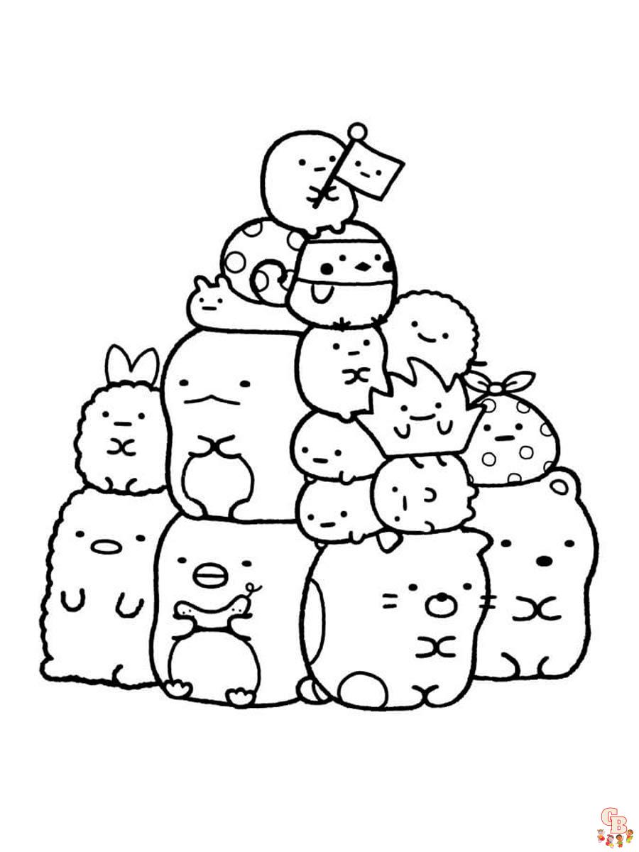Sumikko Gurashi Coloring Pages Printable