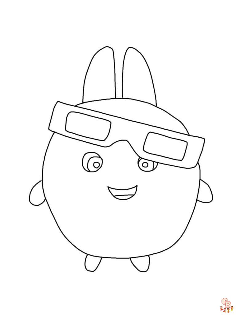 Sunny Bunnies Coloring Pages Printable and Free - GBcoloring