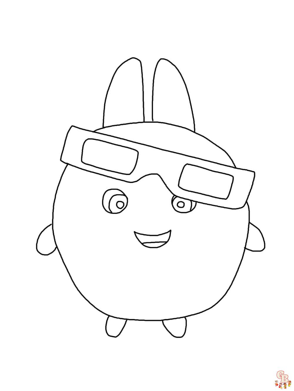 Sunny Bunnies Coloring Pages