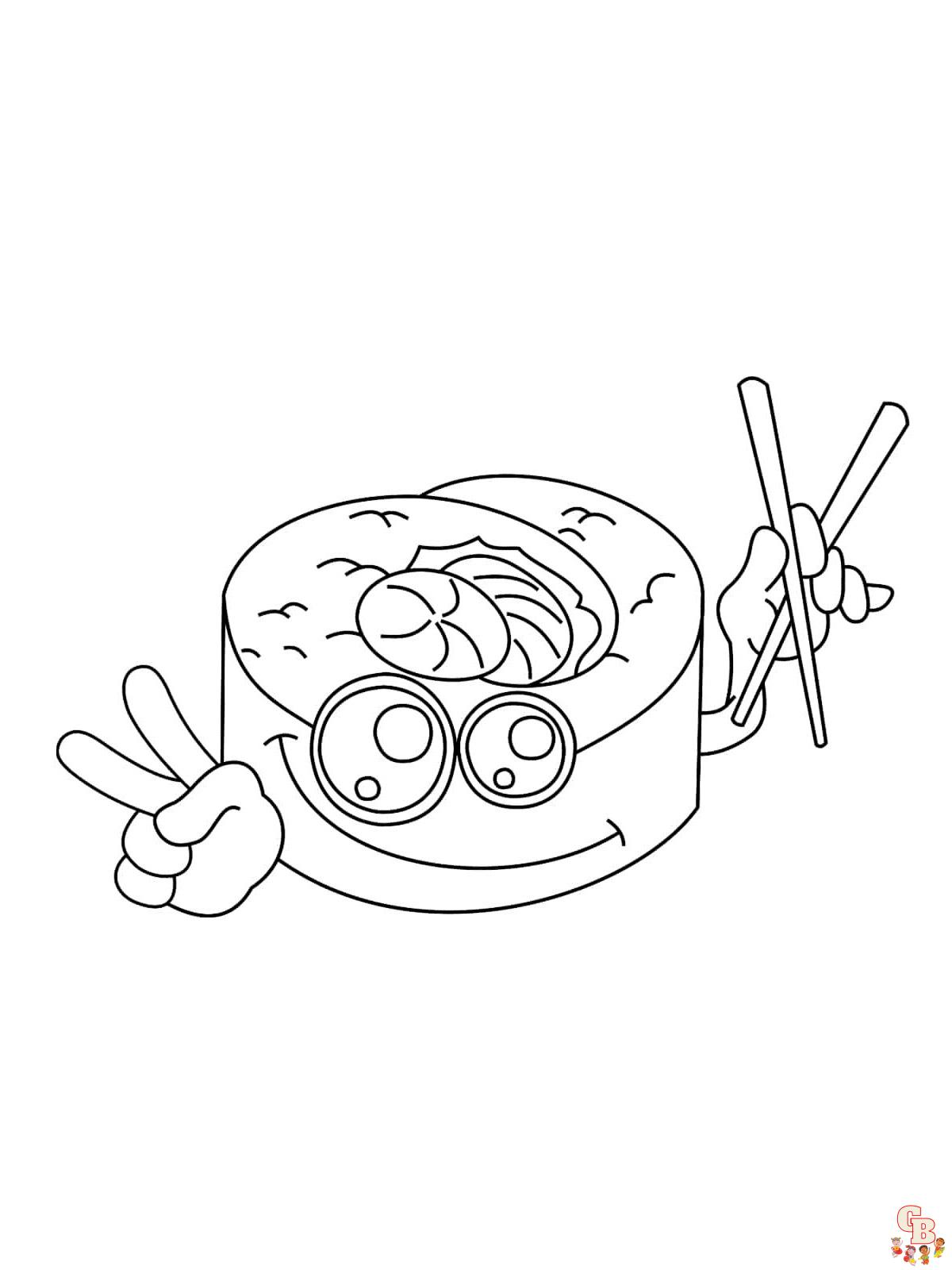 Sushi Coloring Pages 1