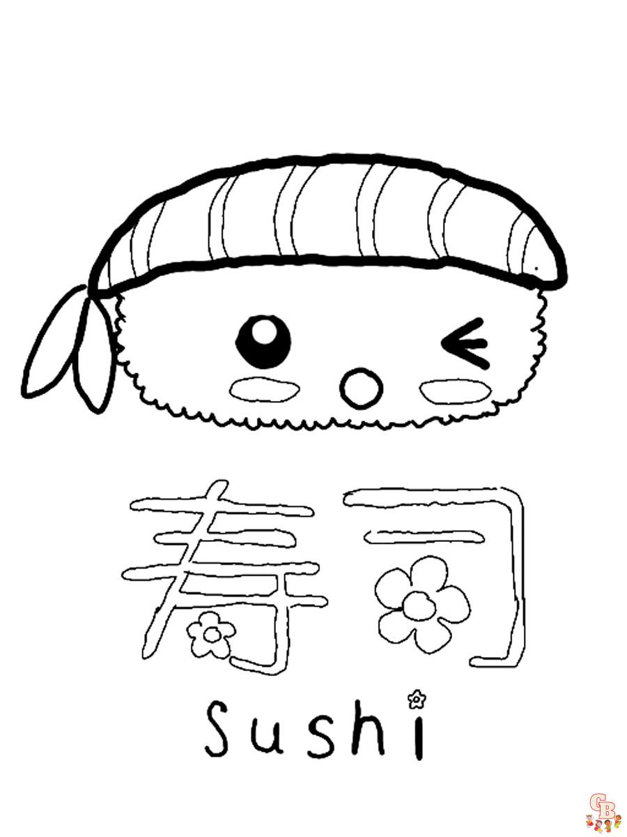 Sushi Coloring Pages 12